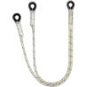 Double longe de sécurité en cordage polyamide tressé non réglable