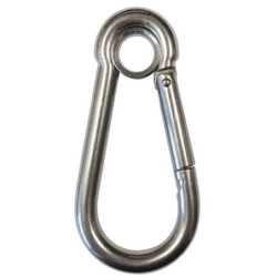 Mousqueton forme poire Inox AISI 316 à oeil