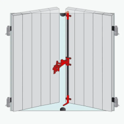 Sachet d'accessoires pour espagnolette Tubrain - Torbel - Aluminium - Blanc signalisation