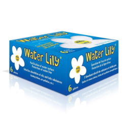 Absorbant de corps gras Water Lily pour piscine et spa boîte de 6