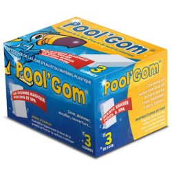 Gomme magique POOL'GOM pour liner piscine et spa boîte de 3