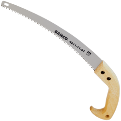 Scie arboricole à denture trempée Bahco 4211-11-6T avec poignée en bois lame de 280 mm