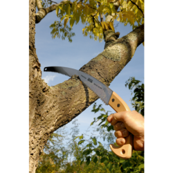 Scie arboricole à denture trempée Bahco 4211-11-6T avec poignée en bois lame de 280 mm
